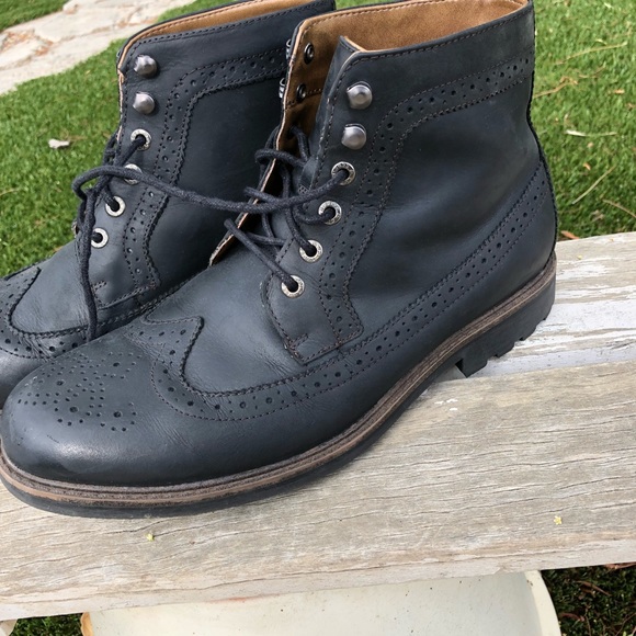 Bass & Co Weatherproof Leather Brogue Boots - Picture 5 of 7